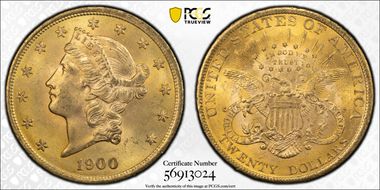 1900 $20 MS65