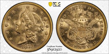 1873-S $20 Closed 3 MS62+