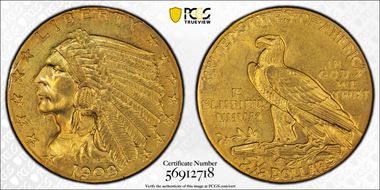 1908 $2.50 MS64