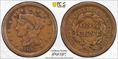 1853 1C VF25BN
