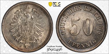 1875-J 50 Pfg J-7 MS62