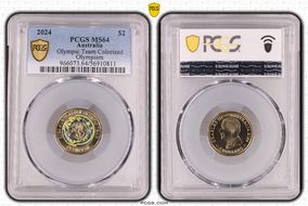 2024 $2 Olympic Team Colorized Olympism MS64