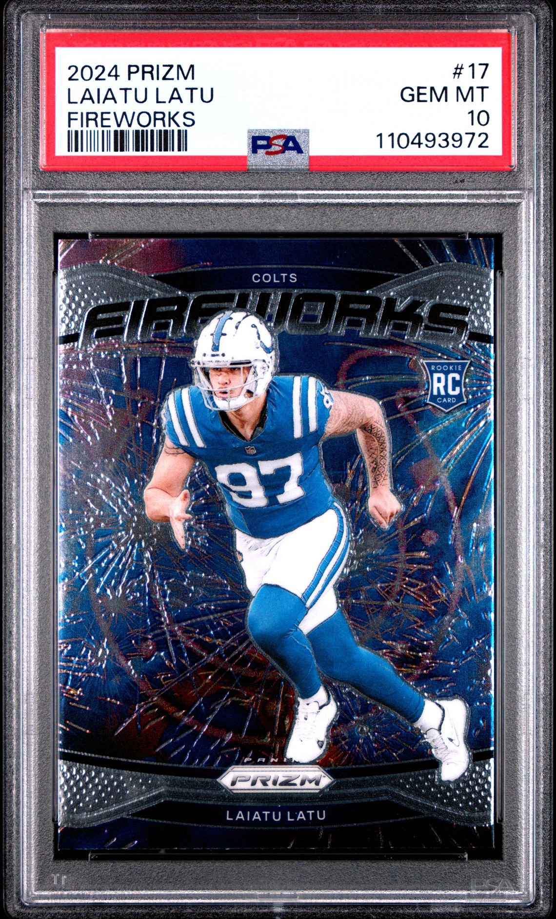 2024 Panini PANINI PRIZM FIREWORKS #17 Laiatu Latu front