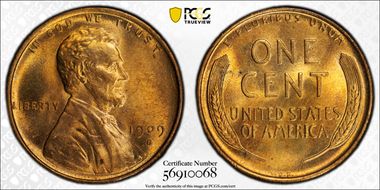 1909-S VDB 1C MS65+ RD