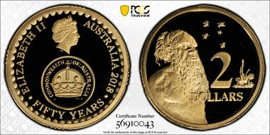 2018 $2 30th Anniv of The $2 coin 50th Anniv of Decimal Currency PR70DCAM