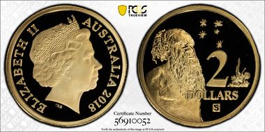 2018-S $2 30th Anniv of The $2 coin Privy Mark PR70DCAM