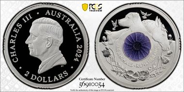 2024-C $2 War Animal Remembrance Ag Colorized PR70DCAM