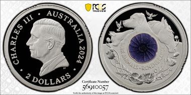 2024-C $2 War Animal Remembrance Ag Colorized PR70DCAM