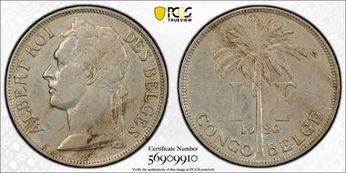 1920 1 Fr CONGO BELGE AU50