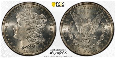 1886-S $1 MS64+ 