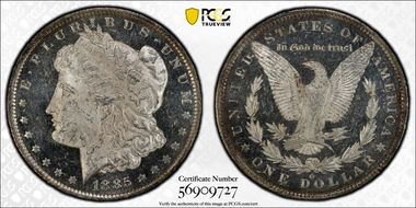 1885-O $1 MS62DMPL