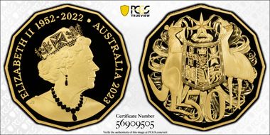 2023 50C Gold PR70DCAM