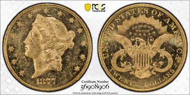 1877 $20 MS61PL