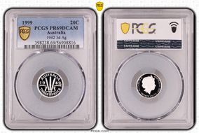 1999 20C 1942 3d Ag PR69DCAM