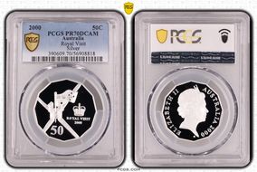 2000 50C Royal Visit Ag PR70DCAM