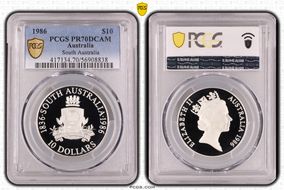 1986 $10 South Australia PR70DCAM