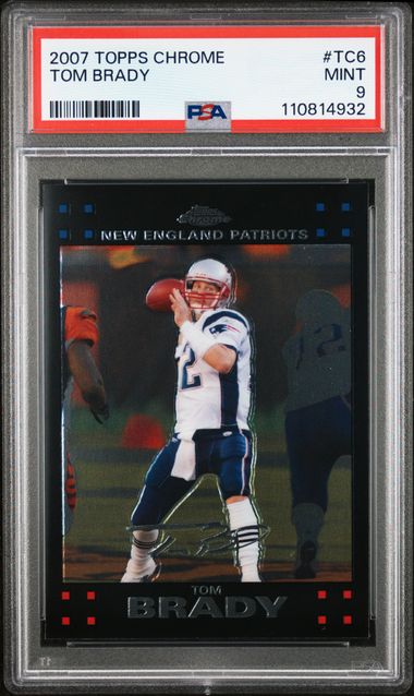 2007 Topps Chrome Tom Brady #Tc6 Mint 9 front