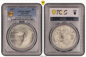 1967 $1 X-M2 Reeded Edge MS67