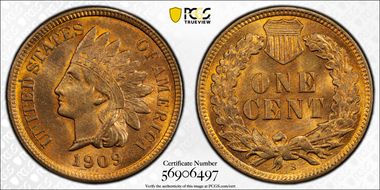 1909-S 1C Indian MS66RB