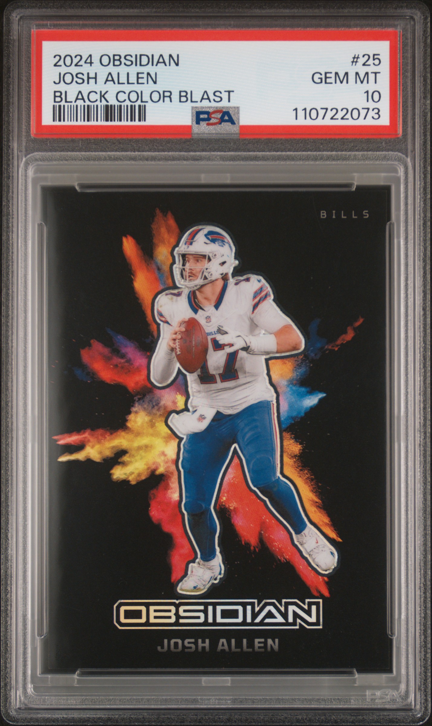 Kingdom Sportscards collection's 2024 Panini Obsidian Black Color