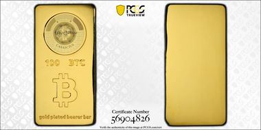 2011 100 BTC Casascius Gold Bar, Redeemed GN1