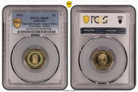 2024 $2 National Rugby League Men's Colorized - Green MS65