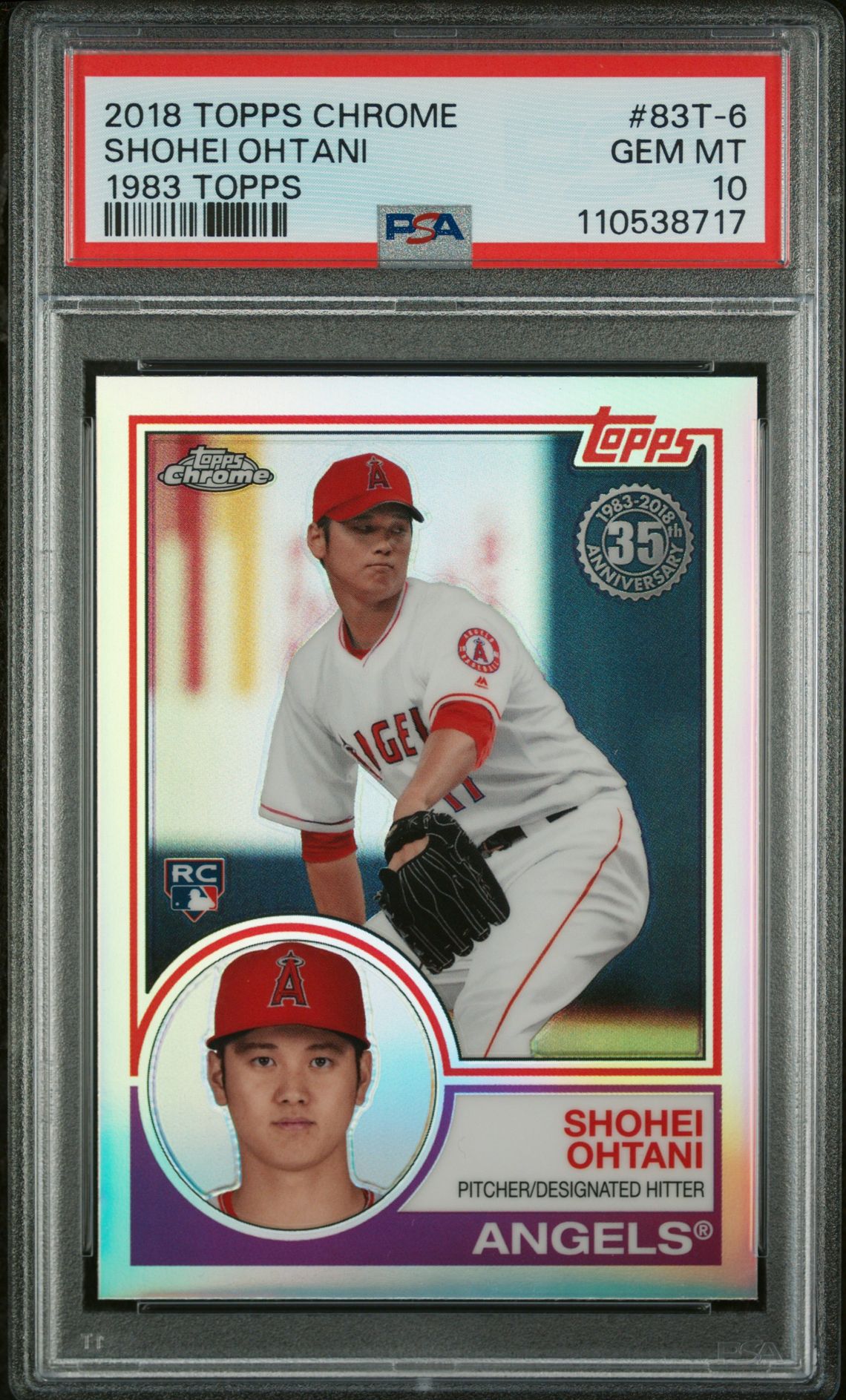 2018 Topps TOPPS CHROME 1983 TOPPS #83T-6 Shohei Ohtani front