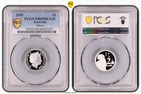 2009 $2 Silver PR69DCAM