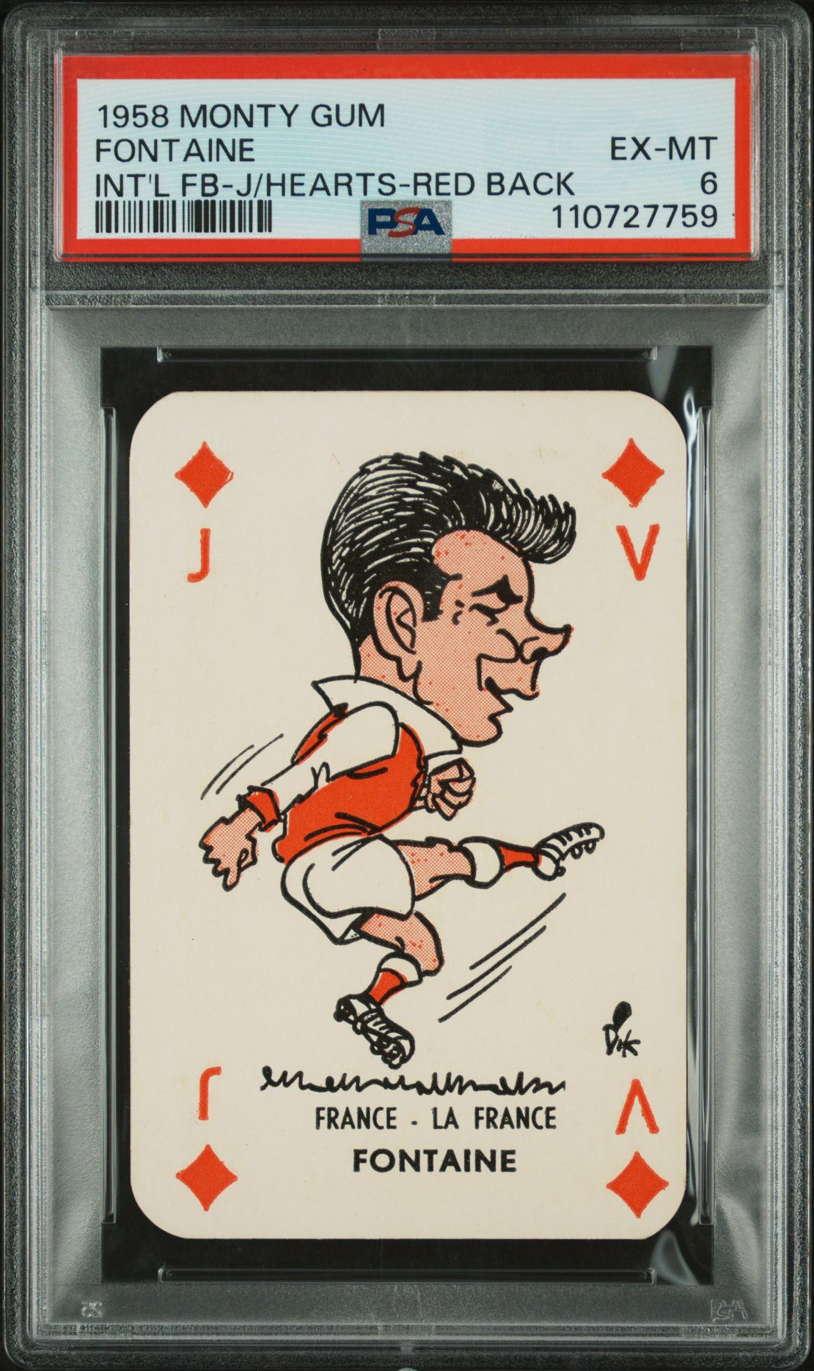 1958 Monty Gum International Footballers Fontaine front