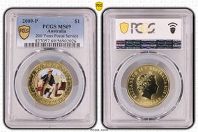 2009-P $1 200 Years Postal Service MS69