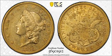 1871-CC $20 AU53