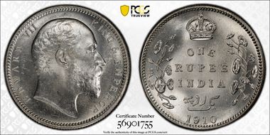 1910(C) Rupee SW-7.49 MS64