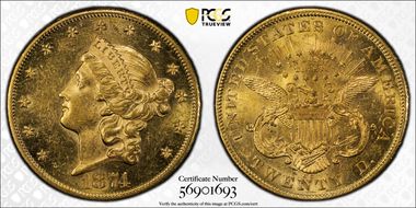 1874-CC $20 MS61