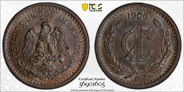 1906-Mo 1C Narrow Date KM-415 MS65BN