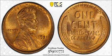 1921 1C MS65RD