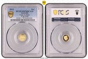 2012 50C Coat of Arms  0.5g Gold PR70DCAM