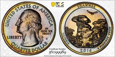 2016-S 25C Shawnee NP MS67+