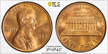 1980 1C MS67+ RD