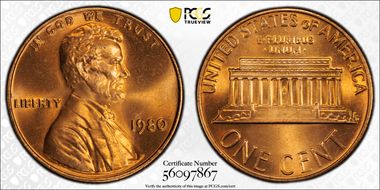 1980 1C MS67+ RD