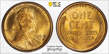 1910-S 1C MS67RD