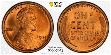 1918 1C MS67+ RD