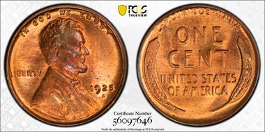 1925-D 1C MS65+ RD