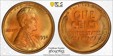 1934 1C MS68RD