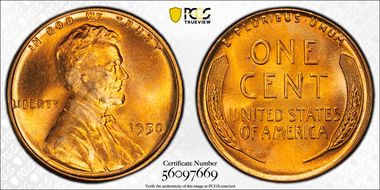 1950 1C MS67+ RD