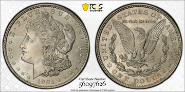 1921 $1 Morgan MS65