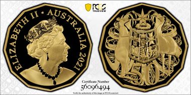 2021 50C Gold PR70DCAM