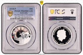 2018-P 50C The Eleventh of November PR69DCAM