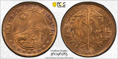 1942 50C KM-182a.1 MS64RD