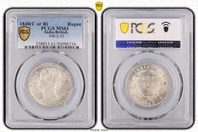 1840(C or B) Rupee SW-3.33 MS61