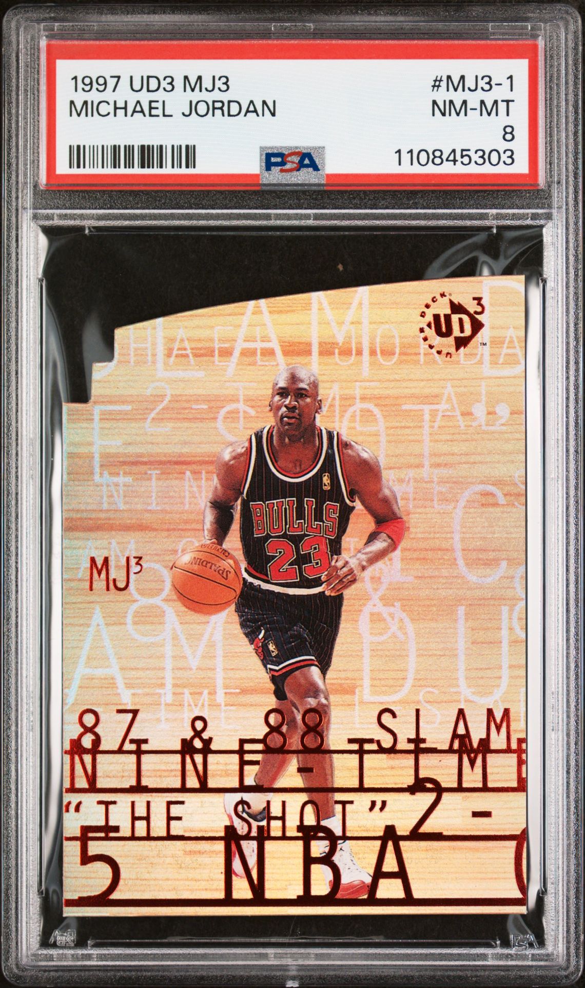 1997 Ud3 Mj3 Michael Jordan #Mj3-1 Nm-Mt 8 front